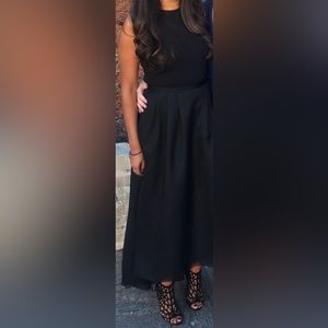 JS Collections black high low gown